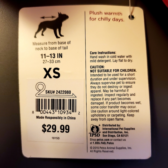 Water Resistant Quilted Parka Dog XS - Picture 4 of 4